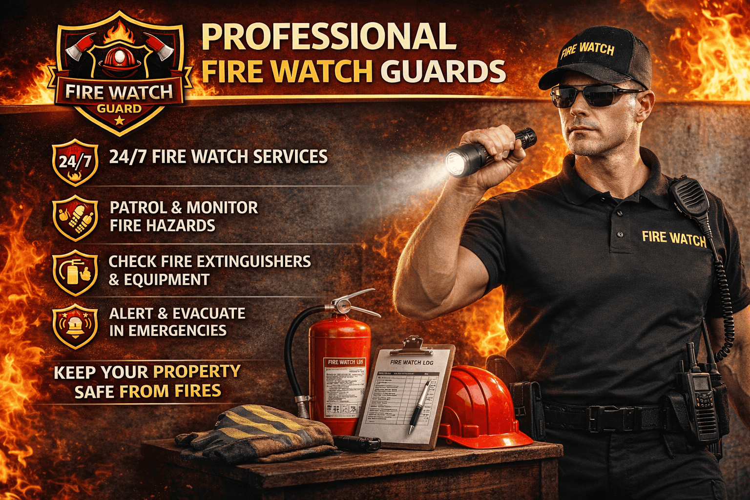24/7 Fire Watch Security Services | Professional Fire Watch Guards
