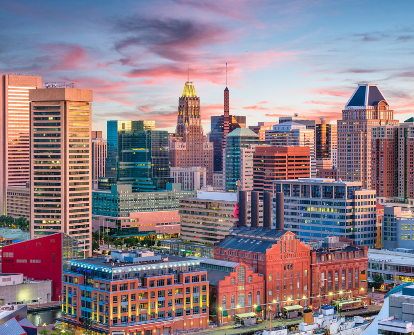 Baltimore, Maryland, USA Skyline